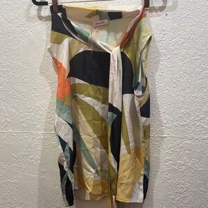 Lucia Kim Women's Blouse Size M Tie Neck Classy Colors